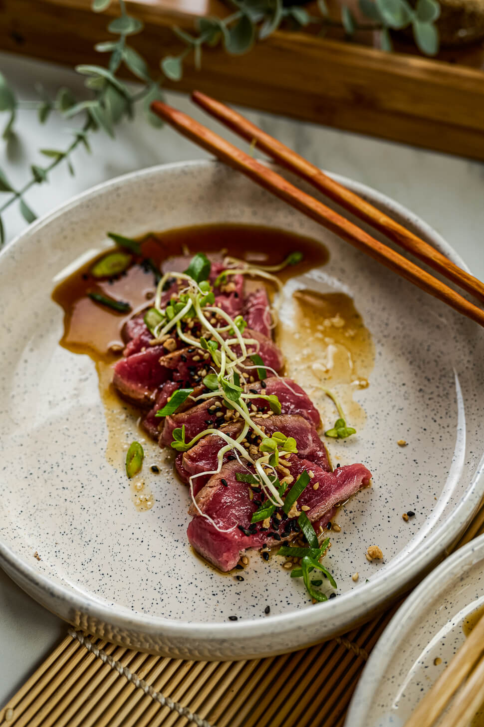 Beef tataki voorgerecht