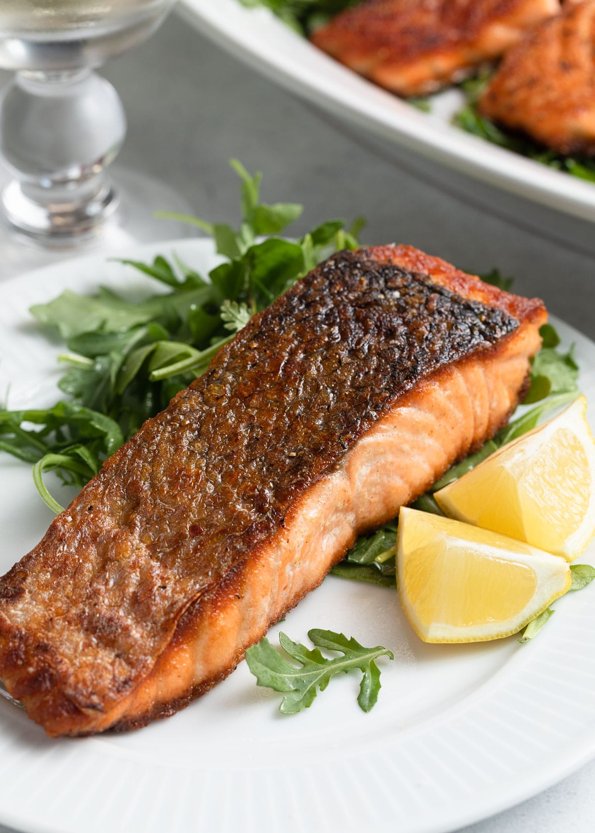 Flamed salmon hoofdgerecht